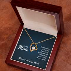 To My Mom, You  Are My Hero Forever Love Necklace