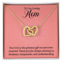 To Our Loving Mom Interlocking Hearts Necklace