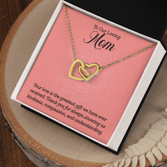 To Our Loving Mom Interlocking Hearts Necklace