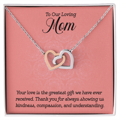 To Our Loving Mom Interlocking Hearts Necklace