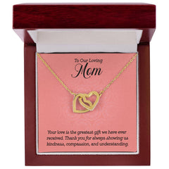 To Our Loving Mom Interlocking Hearts Necklace