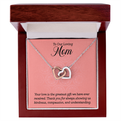 To Our Loving Mom Interlocking Hearts Necklace